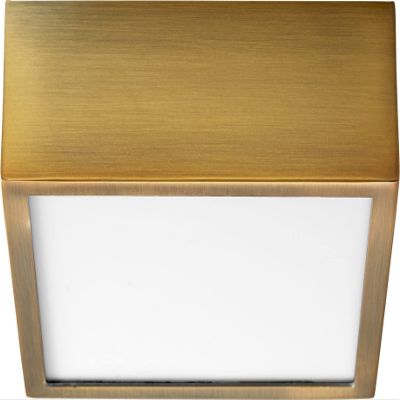 Oxygen Lighting Oxygen 3-610-40 Contemporary Modern LED Ceiling Mount from Pyxis Collection Antique Finish, Aged Brass