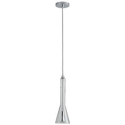 Oxygen Lighting Oxygen 3-652-14 Contemporary Modern LED Pendant from Liberty Collection in Chrome Finish, Clear Glass