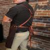 ApronMen Leather and Waxed Canvas Server Aprons With 3 Pockets for Men/Women - Adjustable Barista Work Apron With Kitchen Towel Holder - Chef Apron/Waitress Apron view 3