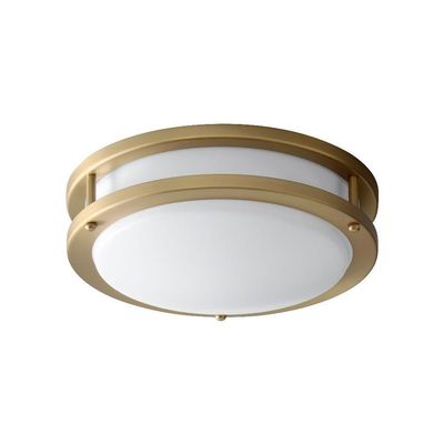 Oxygen Lighting Oxygen 3-618-40 Contemporary Modern LED Ceiling Mount from Oracle Collection Antique Finish, Aged Brass