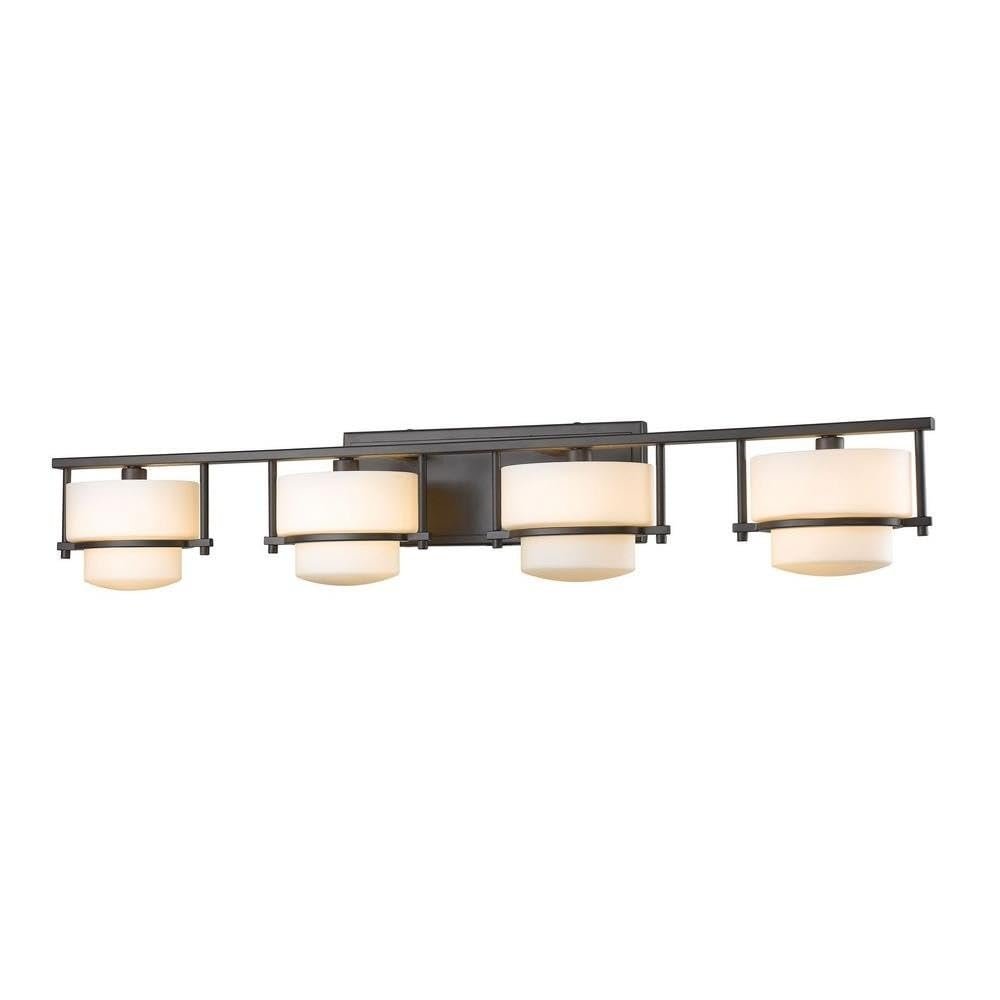 Z-Lite 3030-4V-BRZ-LED Porter Vanity, 4-Light 16 Total Watts, Bronze