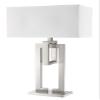 Trend Lighting Precision 1-Light Brushed Nickel Table Lamp with Ivory Shantung Shade view 1