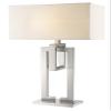 Trend Lighting Precision 1-Light Brushed Nickel Table Lamp with Ivory Shantung Shade view 2