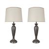 Aspen Creative 40137-02 26-1/2" Transitional Metal Table Lamp (2 Pack), Mushroom Grey view 1