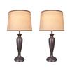 Aspen Creative 40137-02 26-1/2" Transitional Metal Table Lamp (2 Pack), Mushroom Grey view 2