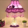 Best to Buy Style Dimmable Child Table Lamp Victorian Jeweled Desk Lamp Floral Cloth Art+Resin (Purple) view 1