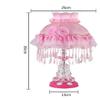Best to Buy Style Dimmable Child Table Lamp Victorian Jeweled Desk Lamp Floral Cloth Art+Resin (Purple) view 3