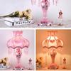 Best to Buy Style Dimmable Table Lamp Victorian Jeweled Desk Lamp Floral Cloth Art+Resin (Pink) view 2