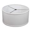 FenchelShades.com 14" Top Diameter x 14" Bottom Diameter 7" Height Cylinder Drum Lampshade USA Made (Designer Linen Off White) view 1