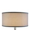 FenchelShades.com 14" Top Diameter x 14" Bottom Diameter 7" Height Cylinder Drum Lampshade USA Made (Designer Linen Off White) view 3