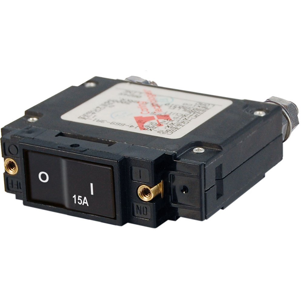 Blue Sea Systems 7542 Circuit Breaker C1FLAT ROCKR 15A, Beige