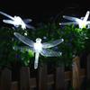 DINOWIN Dragonfly Lights - 20FT/6M 30 LED Solar String Lights with 8 Modes, Waterproof for Outdoor, Garden, Christmas Decorations (Cold White) view 4