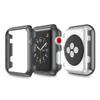 Snap On Bumper Hard Cover Case + 9H Tempered Glass for Apple Watch Series 3/2/1 38/42MM (Apple Watch 42MM, Black) view 1