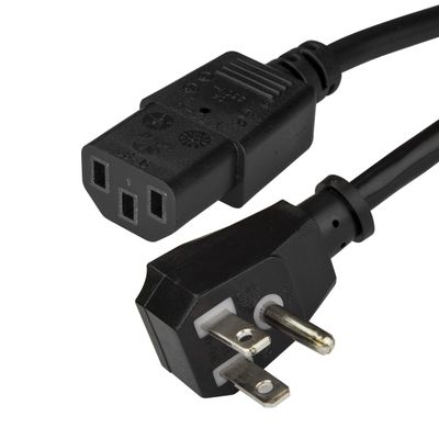 StarTech.com 10ft (3m) Computer Power Cord, Flat NEMA 5-15P to C13, 10A 125V, 18AWG, Black Replacement AC Power Cord, PC Power Supply Cable, Monitor/Printer Power Cable - UL Listed (PXTF10110)