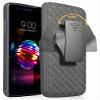 Holster Combo for LG K10 2018 Phone Case with Belt Clip - Black view 2