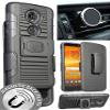 Nakedcellphone Rugged Combo for Motorola Moto E5 Plus/Supra Case - Black view 1
