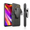 LG G7 Case, LG G7 ThinQ Case, Belt Clip Holster Cover Shell Kickstand Criss Cross Black New Plaid Design for LG G7, LG G7 ThinQ view 2