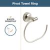 Franklin Brass Voisin (1-Pack) Hand Towel Holder Satin Nickel Towel Racks for Bathroom Wall Round Towel Ring Holder for Bath Towel Hanger for Kitchen, Bathroom Accessories VOI46-SN view 2
