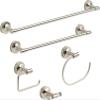Franklin Brass Voisin (1-Pack) Hand Towel Holder Satin Nickel Towel Racks for Bathroom Wall Round Towel Ring Holder for Bath Towel Hanger for Kitchen, Bathroom Accessories VOI46-SN view 4