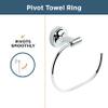 Franklin Brass Voisin (1-Pack) Hand Towel Holder Polished Chrome Towel Racks for Bathroom Wall Round Towel Ring Holder for Bath Towel Hanger for Kitchen, Bathroom Accessories VOI46-PC view 2
