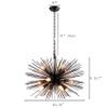 12 Light Astra Sputnik Satellite Pendant Light Zanadoo Chandelier Black (24'' Wide) view 2