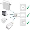 United States to Germany Travel Power Adapter to Connect North American Electrical Plugs to German Outlets for Cell Phones, Tablets, eReaders, and More (2-Pack, White) view 3