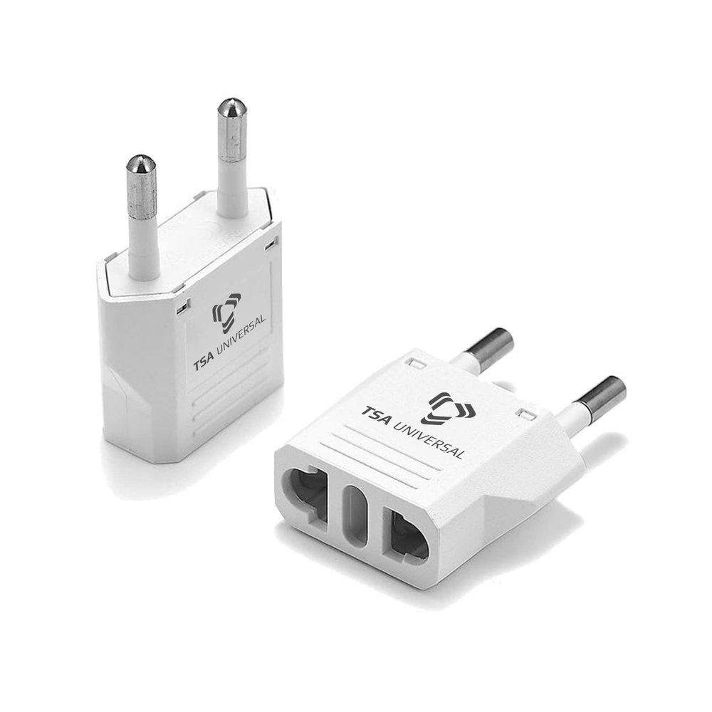 United States to Egypt Travel Power Adapter to Connect North American Electrical Plugs to Egyptian Outlets for Cell Phones, Tablets, eReaders, and More (2-Pack, White)