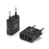 United States to Tunisia Travel Power Adapter to Connect North American Electrical Plugs to Tunisian Outlets for Cell Phones, Tablets, eReaders, and More (2-Pack, Black) view 1