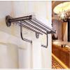 GOWE Modern Style Oil Rubbed Bronze Bathroom Towel Shelf Towel Bar Crystal Hanger view 1