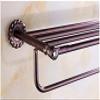 GOWE Modern Style Oil Rubbed Bronze Bathroom Towel Shelf Towel Bar Crystal Hanger view 2