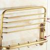 GOWE Luxury Antique Brass Wall Mounted Towel Bar Holder Foldable Towel Rack Hanger view 2