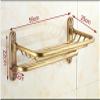 GOWE Luxury Antique Brass Wall Mounted Towel Bar Holder Foldable Towel Rack Hanger view 3