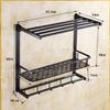 GOWE Oil Rubbed Bronze Bathroom Shelf Foldable Towel Rack Holder Towel Bar Basket view 2