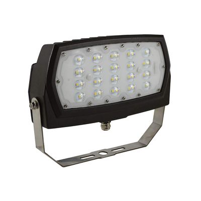 Halco LED Medium Flood 120-277V, 28W, 5000K, DIMMABLE, Bronze, Yoke Mount