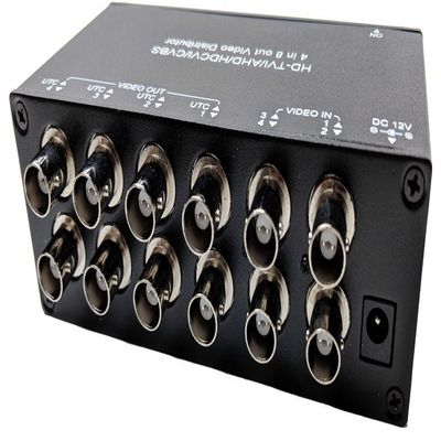 CCTV Camera Pros VDS-4008HD 4 to 8 BNC Video Splitter Box for AHD, HD-TVI, HDCVI, CVBS HD Analog Security Cameras | 720p, 1080p, 3MP, 4MP, 5MP Resolution | RG59 / RG6U / RG6 Coaxial Cable Compliant