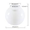 Permo Replacement 5.9" Round Globe Opaque Milk Glass Shade Compatible with Pendant Light or Wall Sconce Fixtures view 3