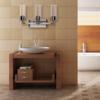 Sunset Lighting F17103-57 Esquire 3 Bathroom Vanity Fixture | Antique Gunmetal Finish with Three Clear Glass Cylinder Shades | Modern Wall Sconce for Bath Lighting view 3