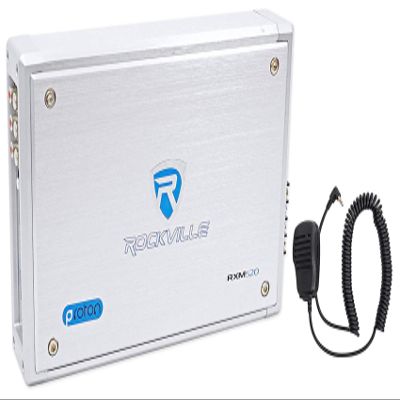 Rockville RXM-S20 4-Channel Micro Marine/ATV Amplifier 1600W Peak/400W RMS