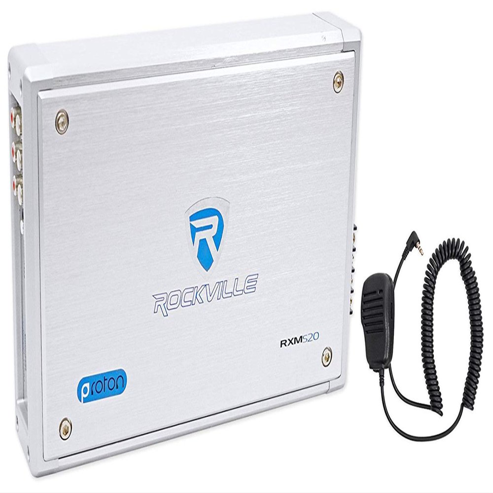 Rockville RXM-S20 4-Channel Micro Marine/ATV Amplifier 1600W Peak/400W RMS