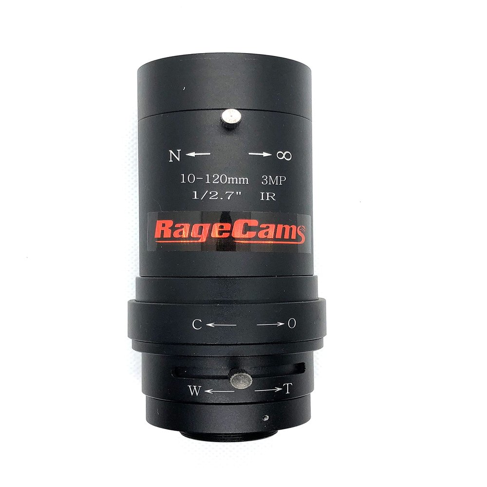 10-120mm 3 Mega Pixel Long Range Zoom CCTV CCD CMOS 4k 1080p HD Manual Iris CS Mount Varifocal Security Camera Lens 3MP By RageCams