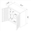 Manhattan Comfort Fortress Floating Garage Storage Cabinet with Adjustable Shelves and Lock, Recessed Handles, Metal Wall Mounted Lockable Utility Cabinet, Steel Garage Storage in Black and Grey view 3