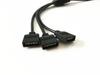 HUALAND 2pcs/ Pack Black 1 to 3 Splitter Cable Connection Cable 5 Pin Splitter Cable LED Strip Connector 3 Way Splitter Y Splitter for One to Two 5050 3528 RGBW LED Light Strip view 2