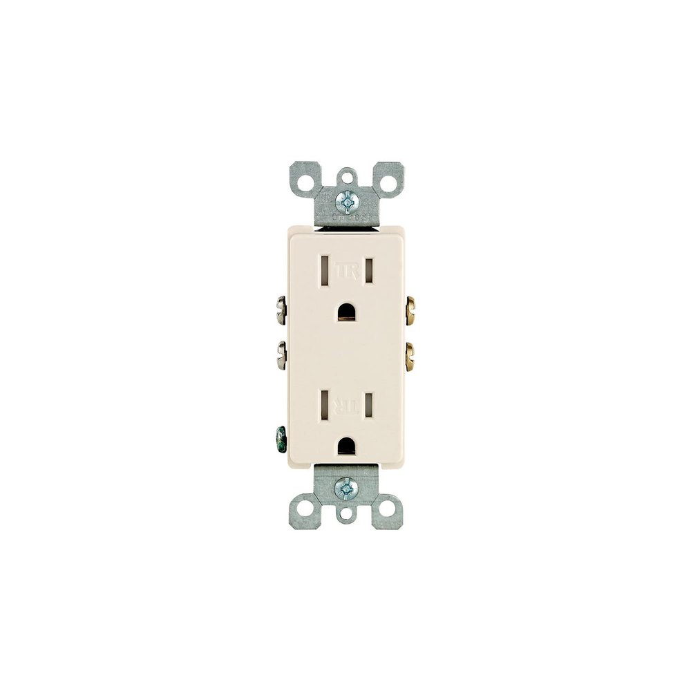 Leviton S04-T5325-00T Light Almond 15 Amp Decora Tamper Resistant Receptacle