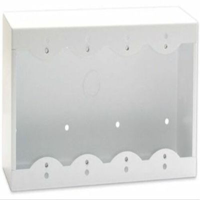 RDL Quadruple Surface Mount Box for Decora Remote Controls and Panels - White (SMB-4W)