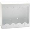RDL Quadruple Surface Mount Box for Decora Remote Controls and Panels - White (SMB-4W) view 1