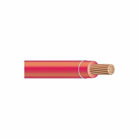 THHN BUILDING WIRE, COPPER, 8 AWG, 1C, RED, STRANDED, 100 FT