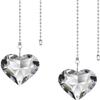 Hyamass 2Pcs Crystal Ceiling Fan Pull Chain Extender with Connector, 12" view 1