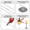 Hyamass 2Pcs Crystal Ceiling Fan Pull Chain Extender with Connector, 12" view 4