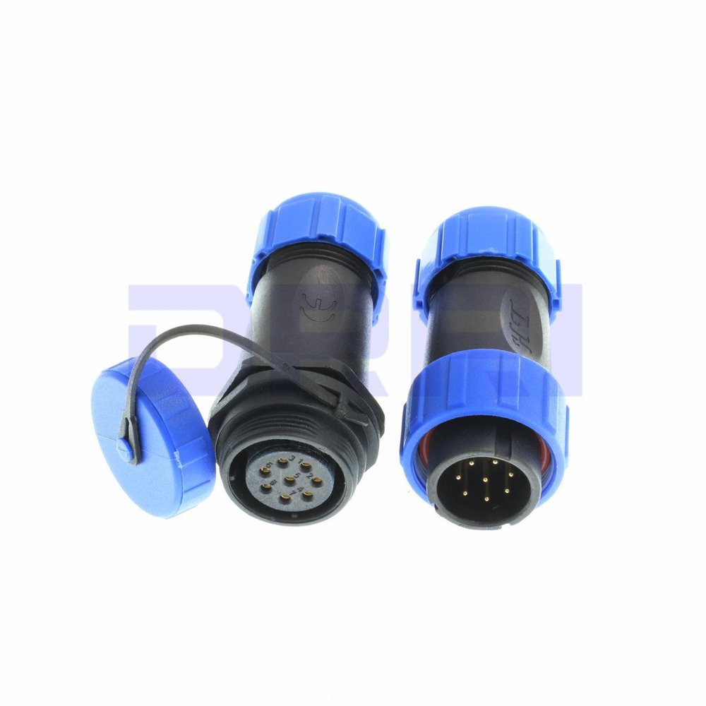 DRRI SP21 8pole Pair in-line Waterproof Circular Aviation Cable Connector IP68 Solder Plug & Socket (8pole)