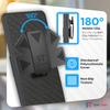 Designed for HTC Desire 526 Case with Belt Clip Holster - Kickstand Cover Phone Case - Black view 3